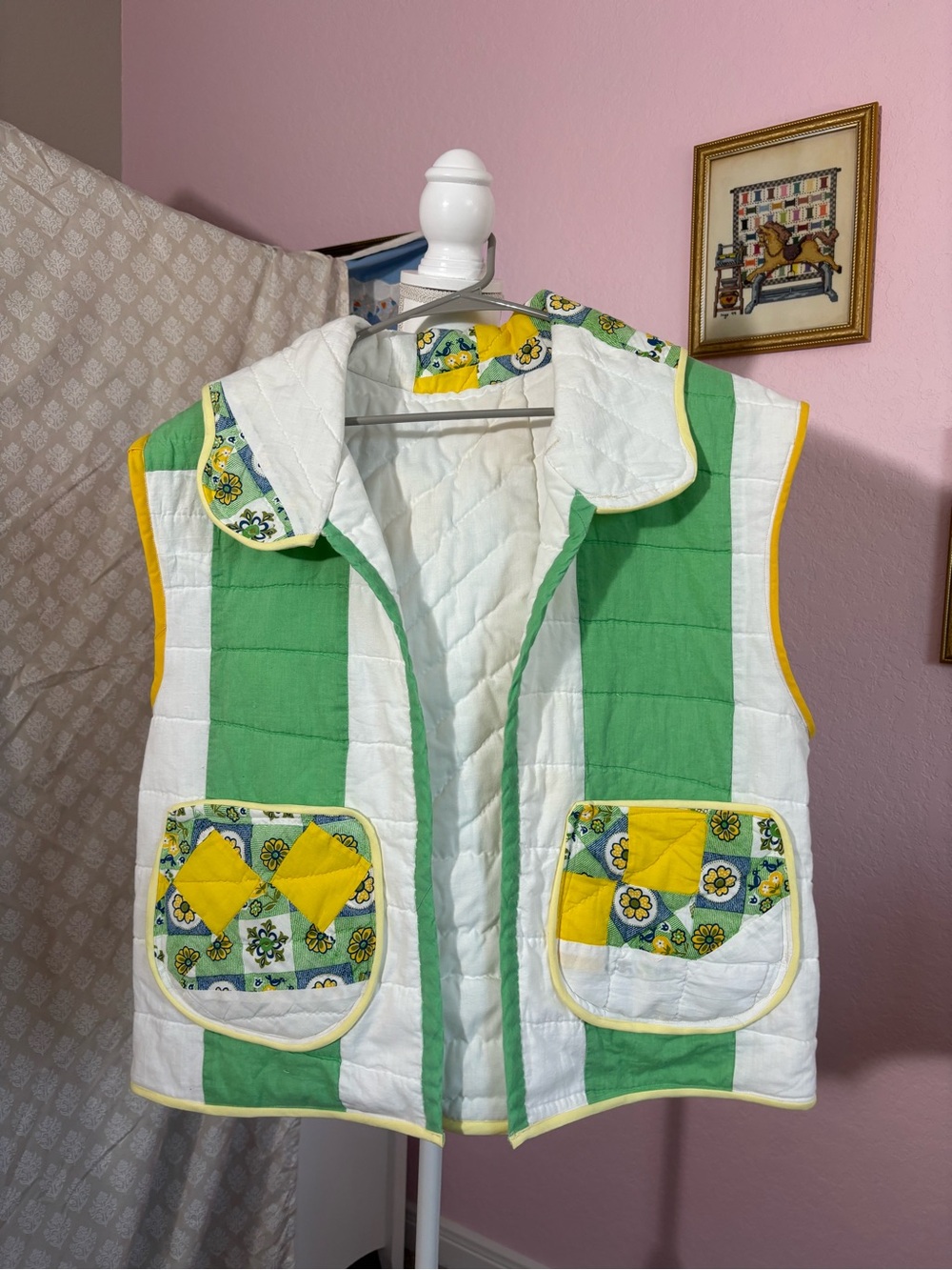 Handmade antique Quilted Vest